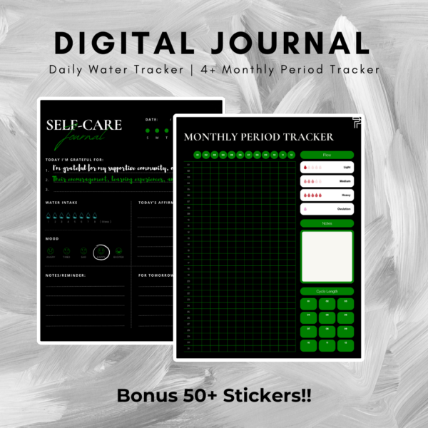 Self-Care Journal for Athletes Dark Theme | Daily Reflection Journal | Digital Journal for iPad | Mental Health & Wellness | Recovery & Performance - Image 4