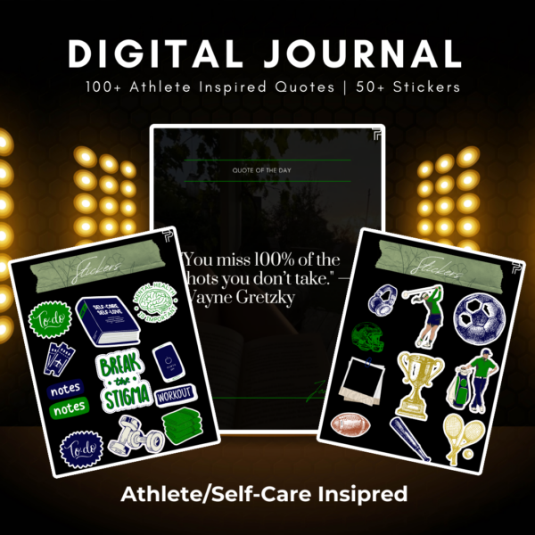 Motivational Journal for Athletes & Fans Dark Theme | Daily Reflection Journal | Digital Journal for iPad | Mental Health & Wellness | Recovery & Performance - Image 3