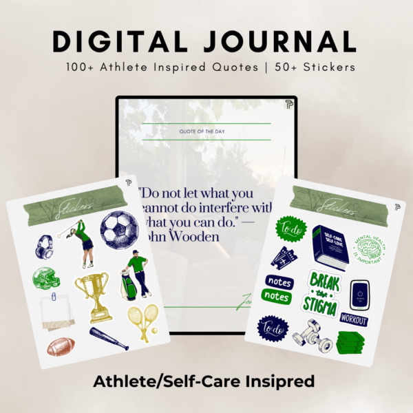 Self-Care Journal for Athletes | Daily Reflection Journal | Digital Journal for iPad | Mental Health & Wellness | Recovery & Performance - Image 3